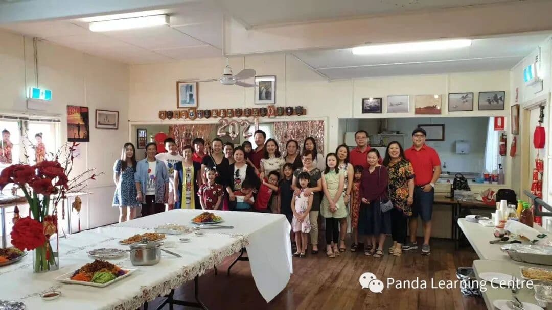 Families and students gathered for a Panda Learning Centre celebration